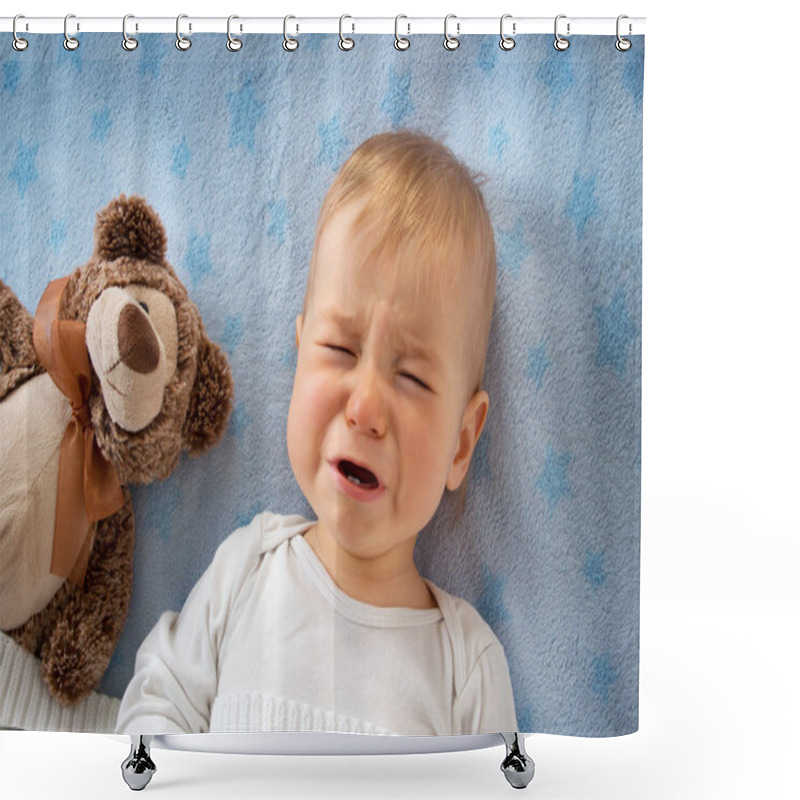 Personality  One Year Old Baby Crying Shower Curtains