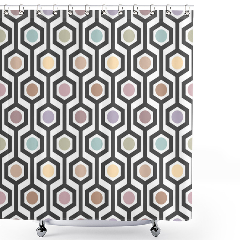 Personality  Hexagon Seamless Pattern Shower Curtains