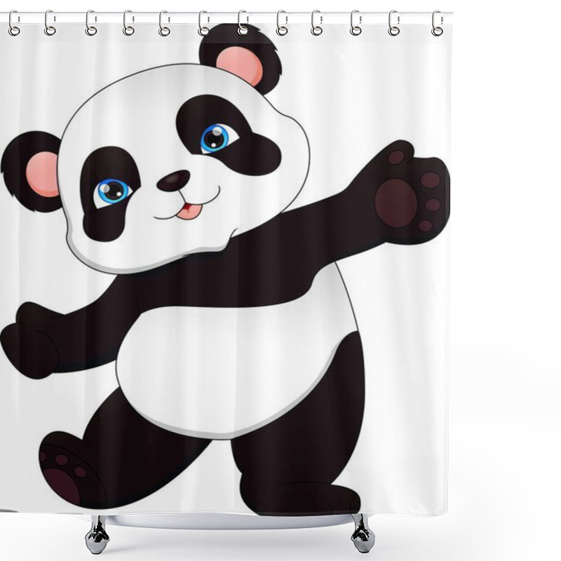 Personality  Cute Funny Baby Panda  Shower Curtains