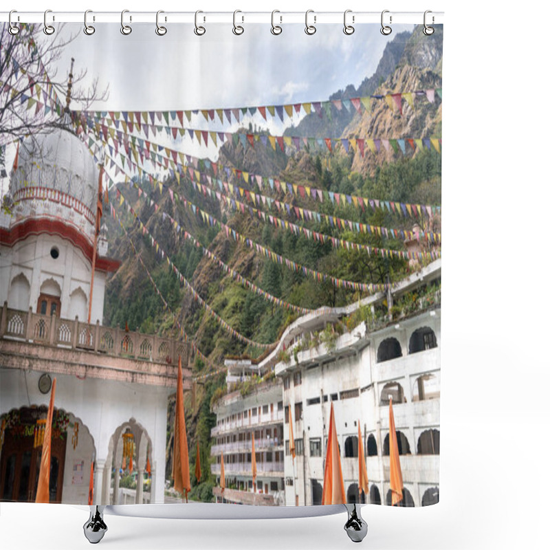 Personality  Manikaran, India - October 20, 2018: View Of Gurudwara Shri Manikaran Sahib. Shower Curtains