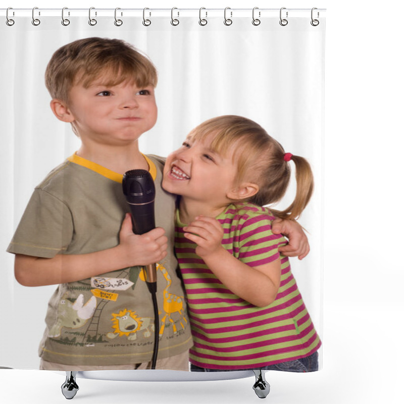 Personality  Singing Child Shower Curtains