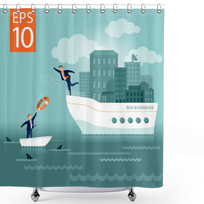 Personality  Large And Small Businesses.cdr Shower Curtains