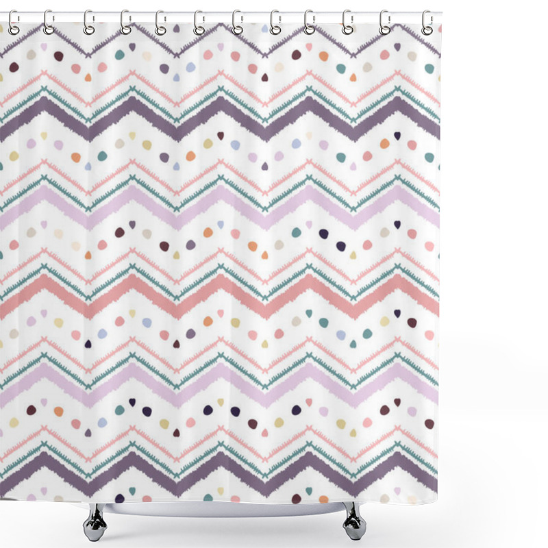 Personality  Abstract Zigzag Pattern For A Cover Design. Shower Curtains