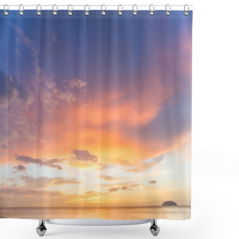 Personality  Sunset Cloud Background Shower Curtains