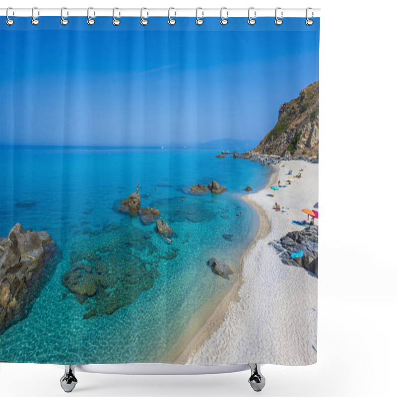 Personality  Marinella Di Zambrone - Paradise White Beach In Calabria At Beautiful Coast - Close To  Tropea - Travel Destination In Italy Shower Curtains