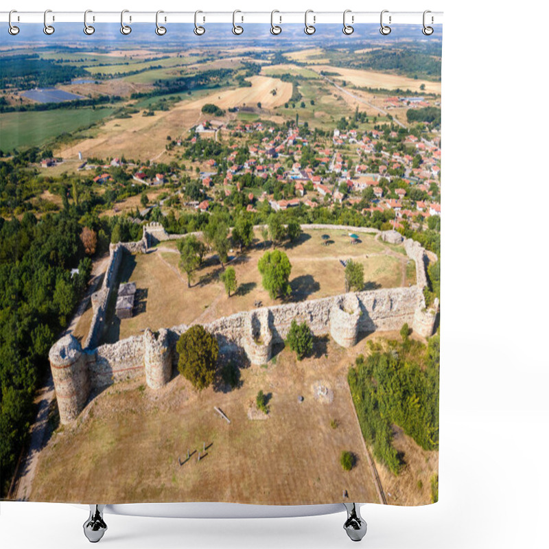 Personality  Aerial View Of Ruins Of Ancient Mezek Fortress, Haskovo Region, Bulgaria Shower Curtains