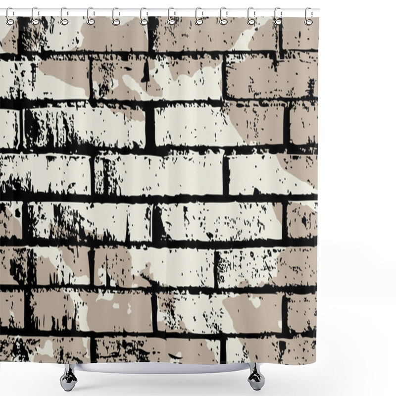 Personality  Wall Brick Shower Curtains