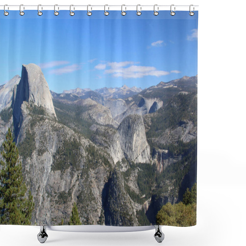 Personality  Glacier Point, An Overlook With A Commanding View Of Yosemite Valley, Half Dome And Yosemite Falls Shower Curtains