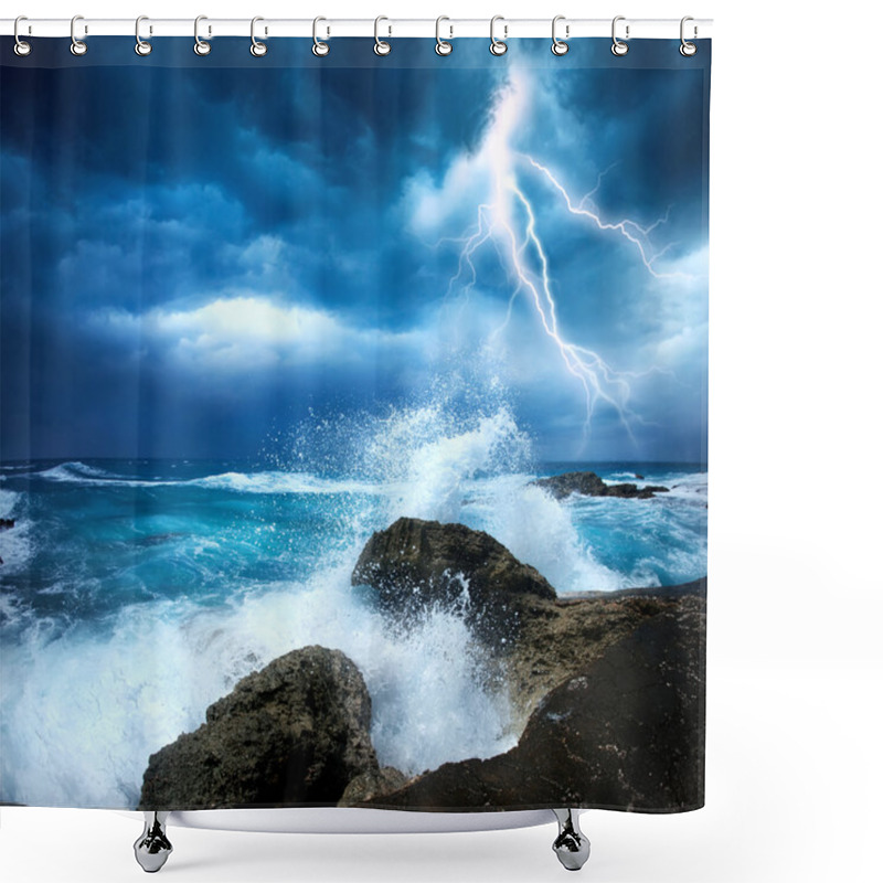 Personality  Ocean Storm Shower Curtains