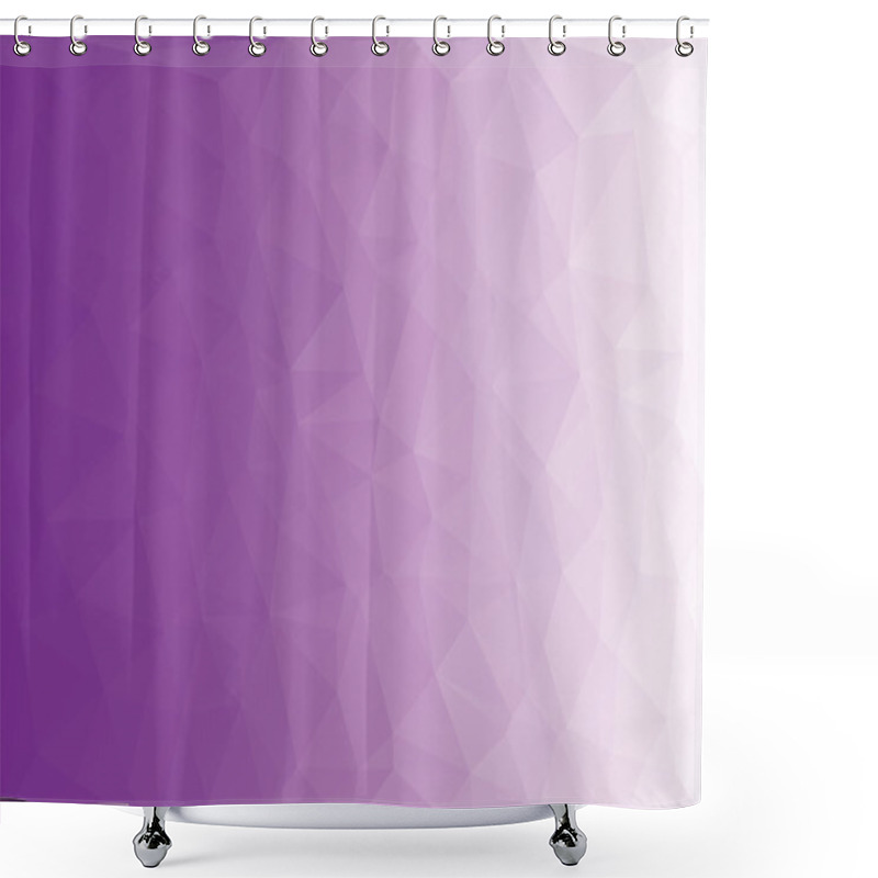 Personality  Abstract Triangle Geometrical Light Purple Background, Vector Illustration. Polygonal Design. Shower Curtains