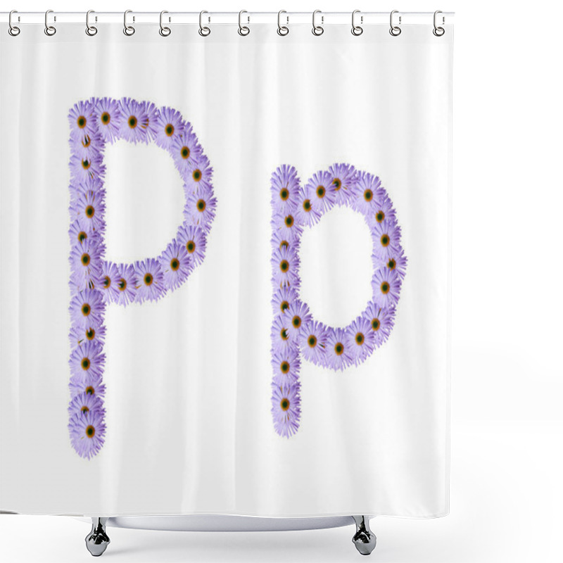 Personality  Flower Alphabet Shower Curtains