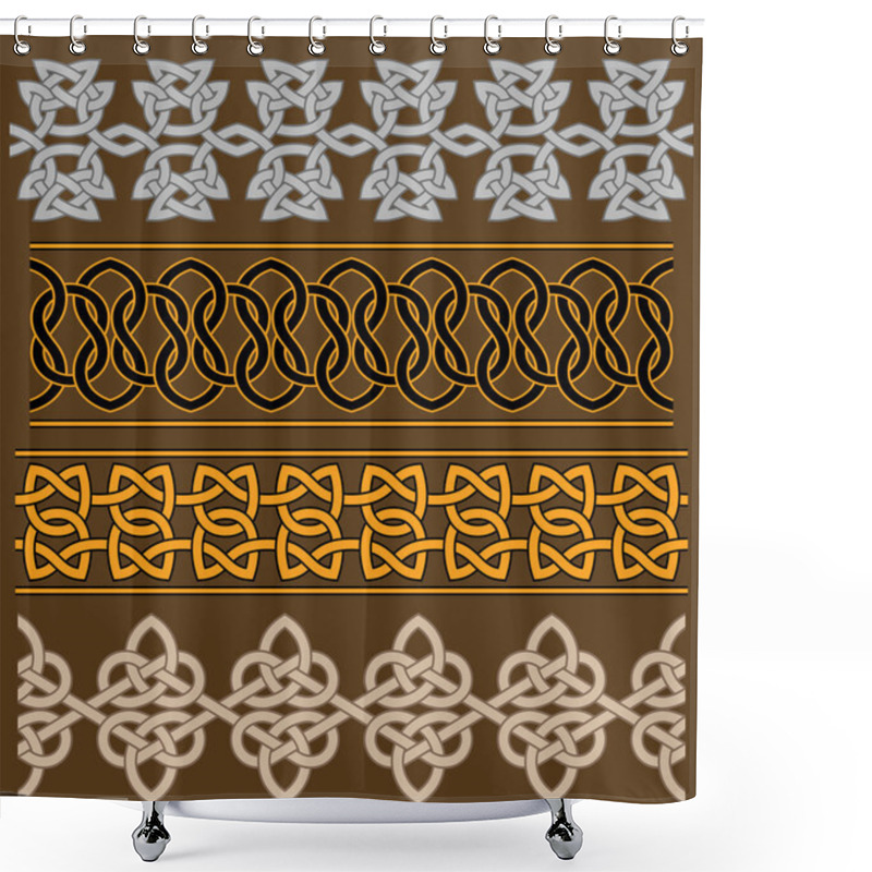 Personality  Set Of Celtic Ornaments And Patterns Shower Curtains