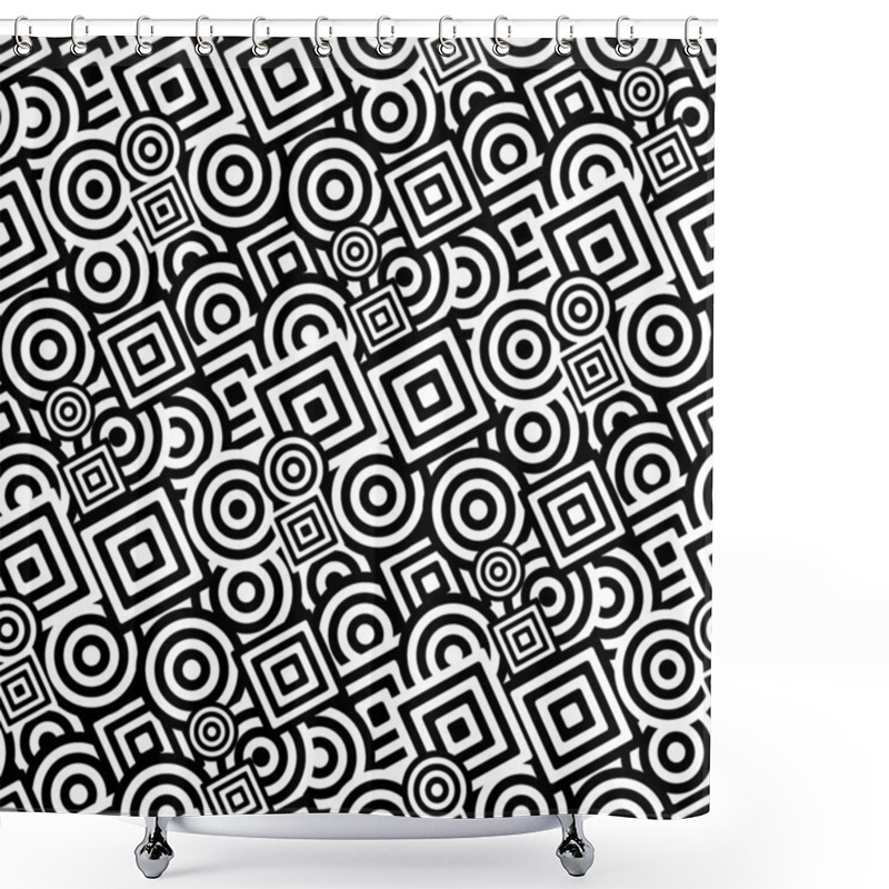 Personality  Seamless Retro Pattern Shower Curtains