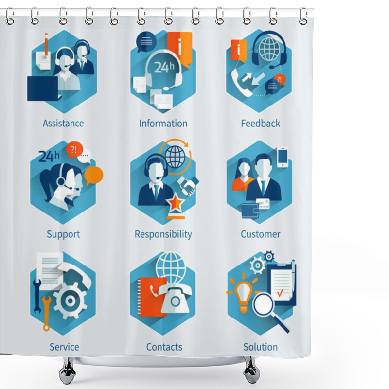 Personality  Customer Service Concept Set Shower Curtains