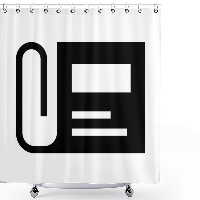 Personality  Files And Folders. Attachment Files Icon Shower Curtains