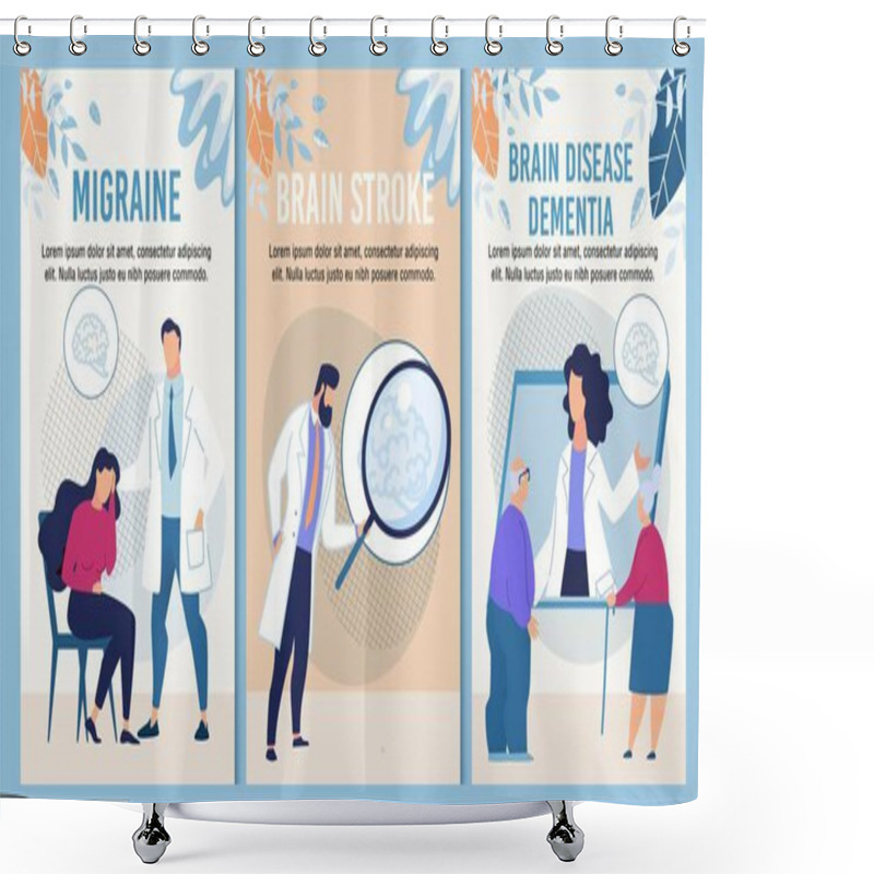 Personality  Brain Disease Therapy For Adult Retired People Set Shower Curtains