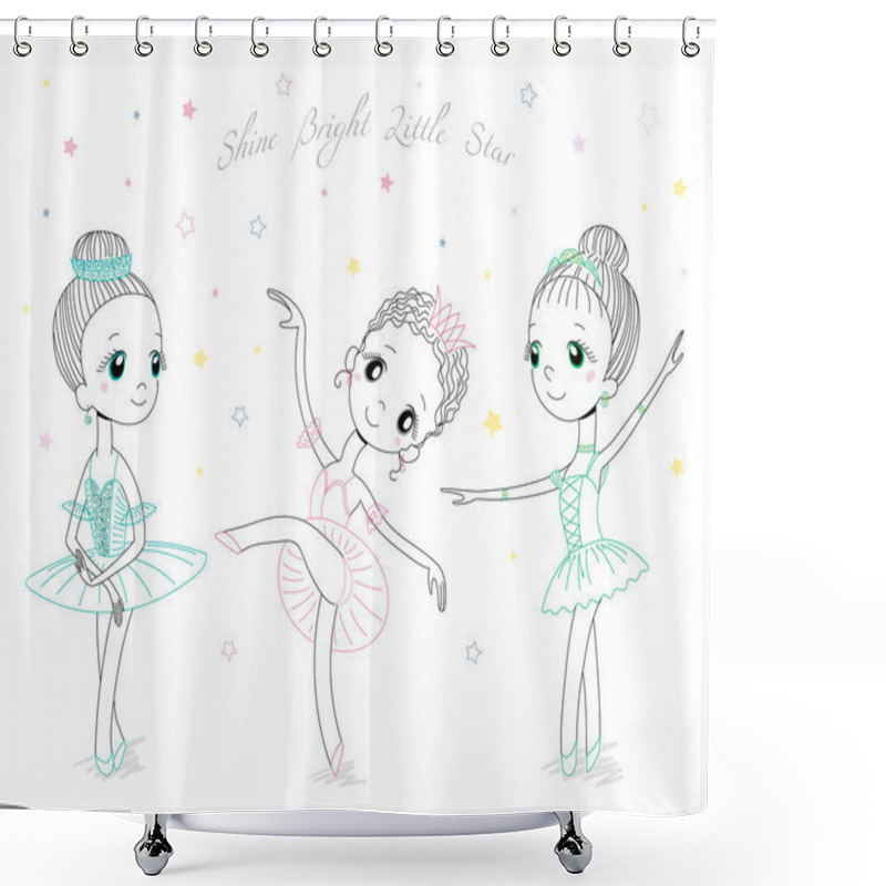 Personality  Cartoon Girls Set Shower Curtains