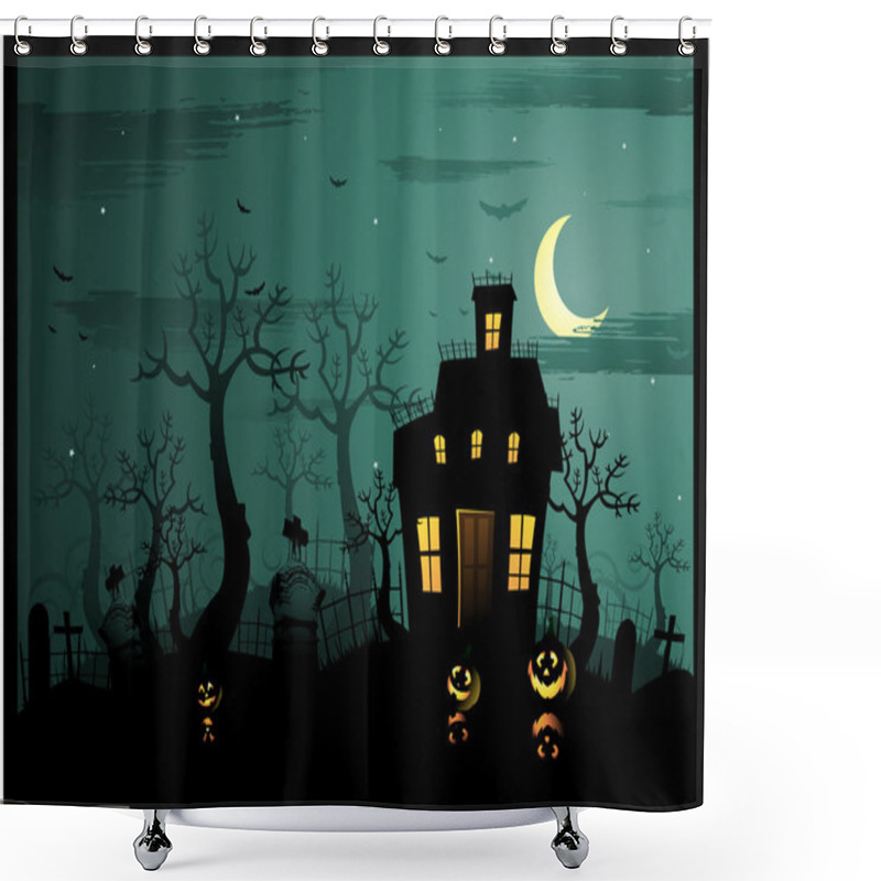 Personality  Halloween Background Shower Curtains