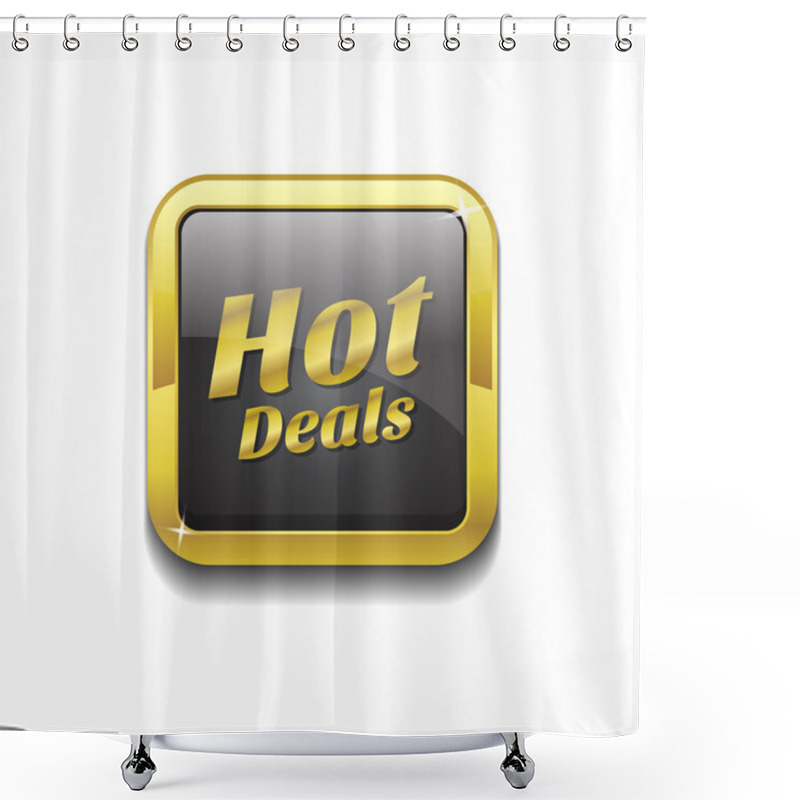 Personality  Hot Deals Icon Button Shower Curtains