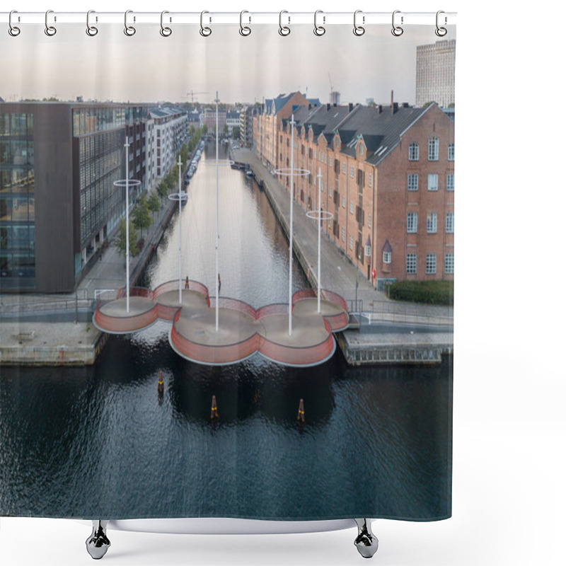 Personality  Circle Bridge In Copenhagen, Denmark Shower Curtains