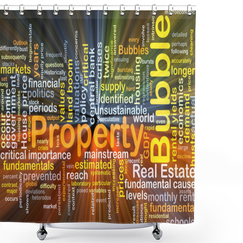 Personality  Property Bubble Background Concept Glowing Shower Curtains