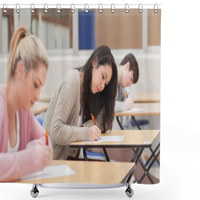 Personality  Students Taking An Exam Shower Curtains