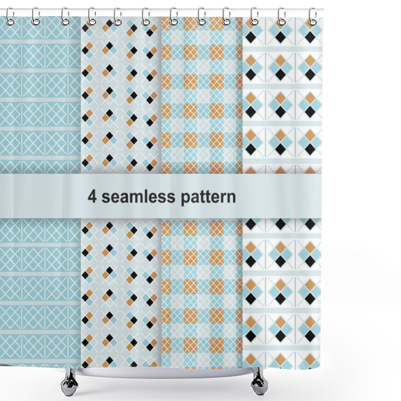 Personality  4 Seamless Pattern Shower Curtains