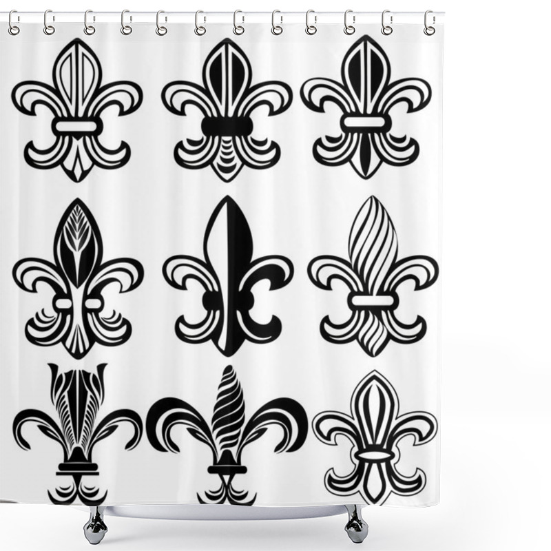 Personality  Fleur De Lis, New Orleans Silhouettes Shower Curtains