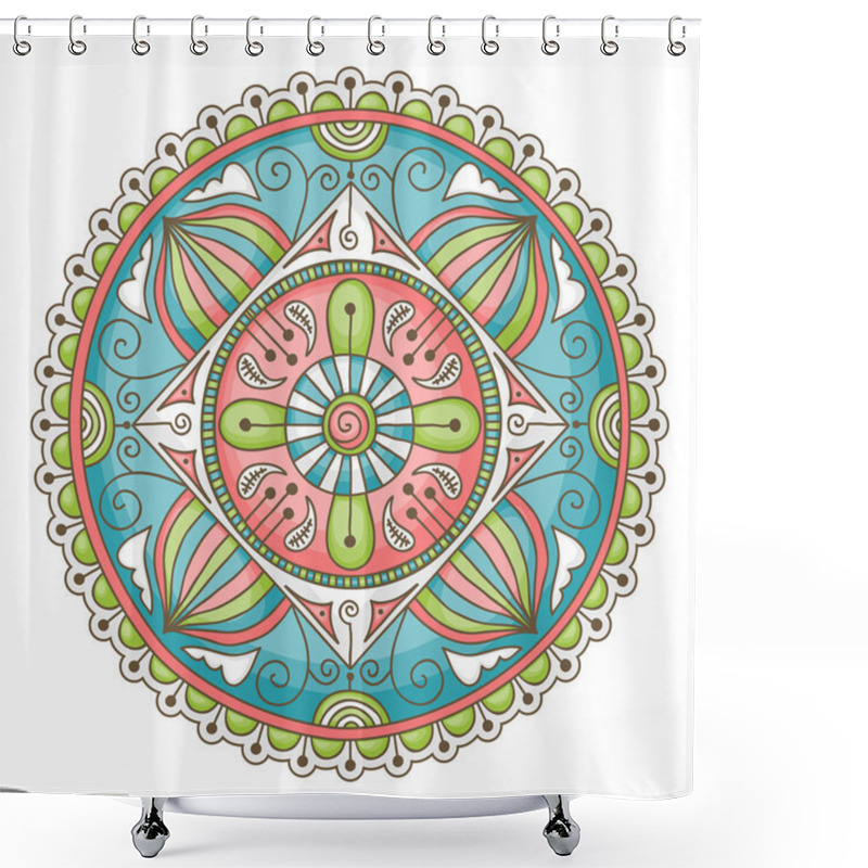 Personality  Doodle Mandala Shower Curtains