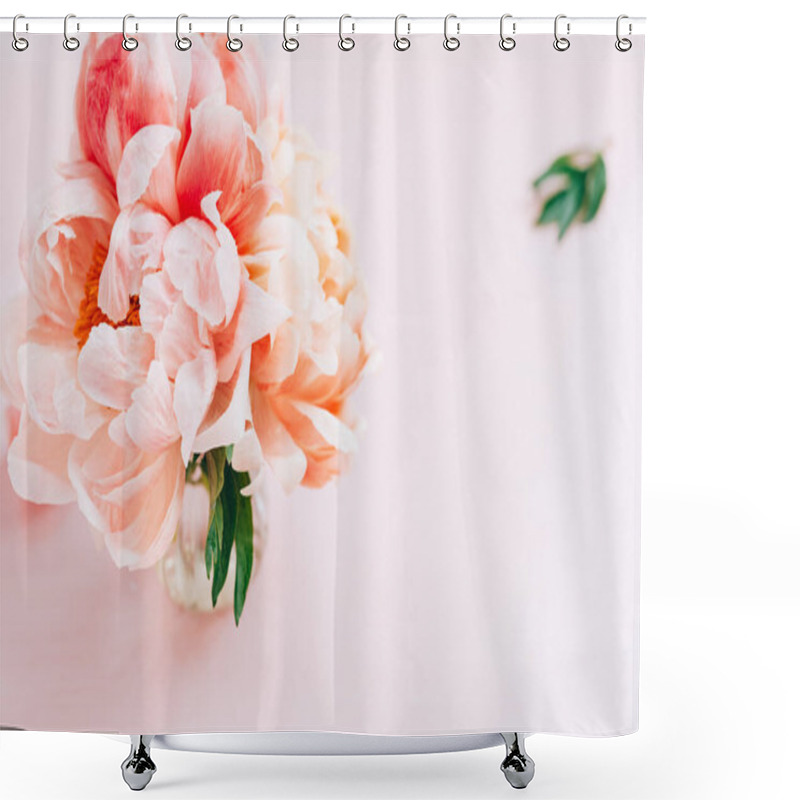 Personality  Bunch Of Pink Peonies And Roses Shower Curtains