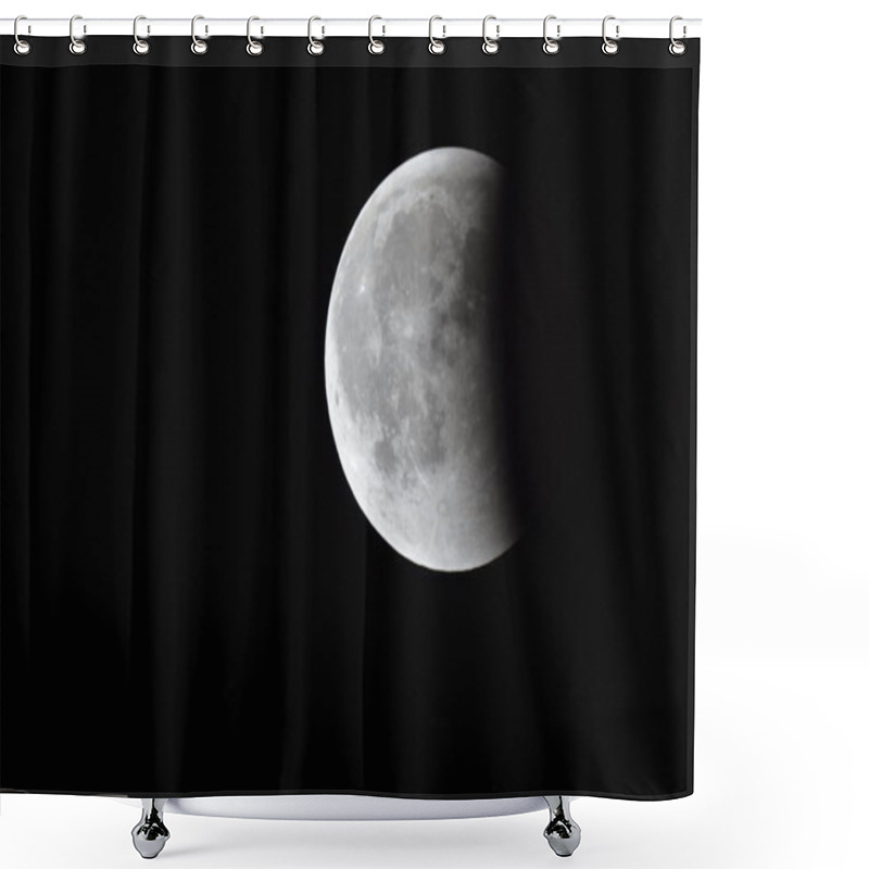 Personality  Moon Eclipse Closeup Showing The Details Of Lunar Surface Moon Eclipse Shower Curtains