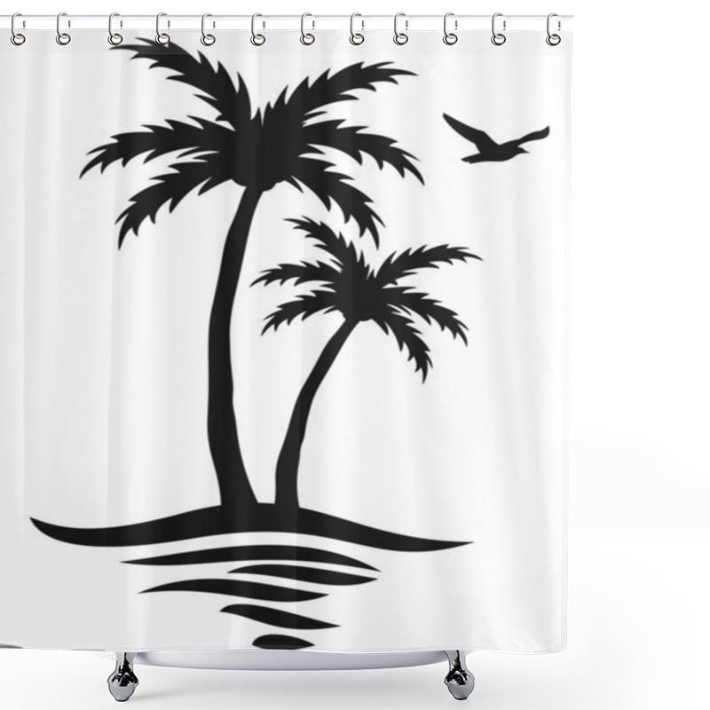 Personality  Palm Tree Shower Curtains