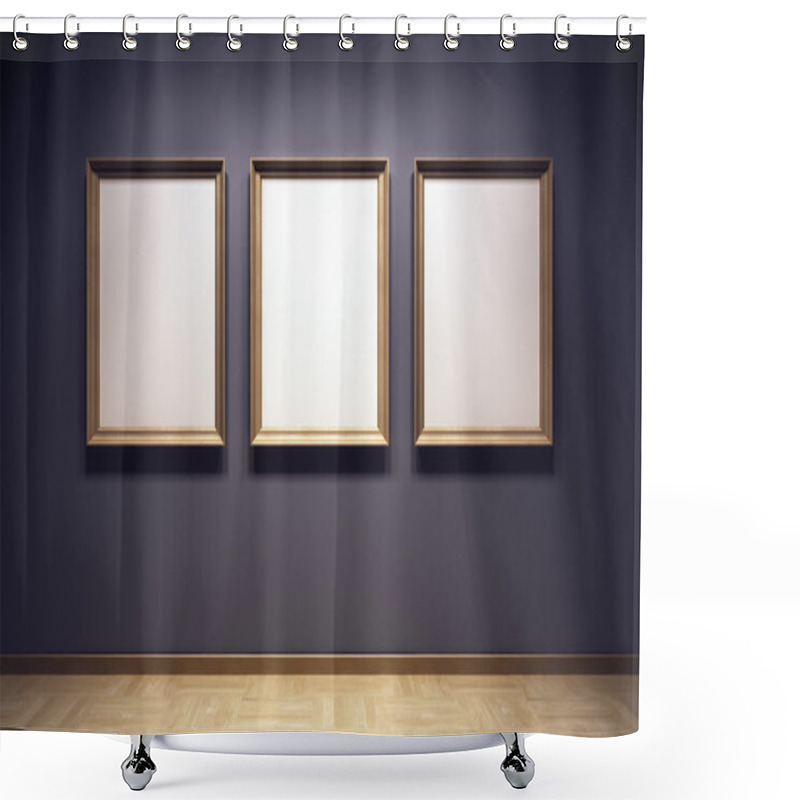 Personality  Blank Frames In The Gallery Shower Curtains