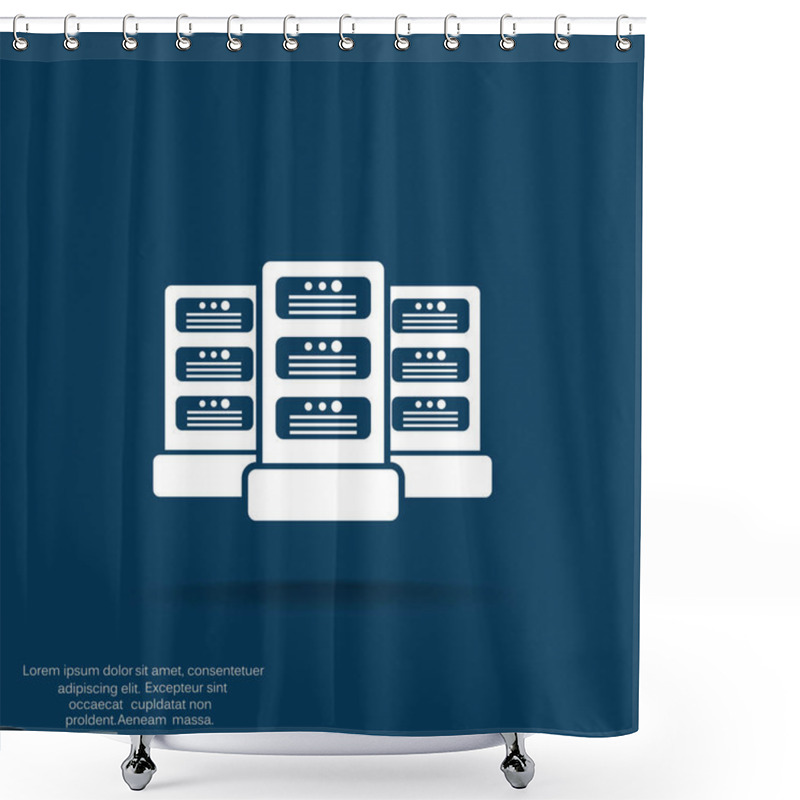 Personality  Data Servers Web Icon Shower Curtains