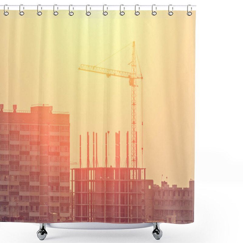 Personality  Several Houses Under Construction Shower Curtains