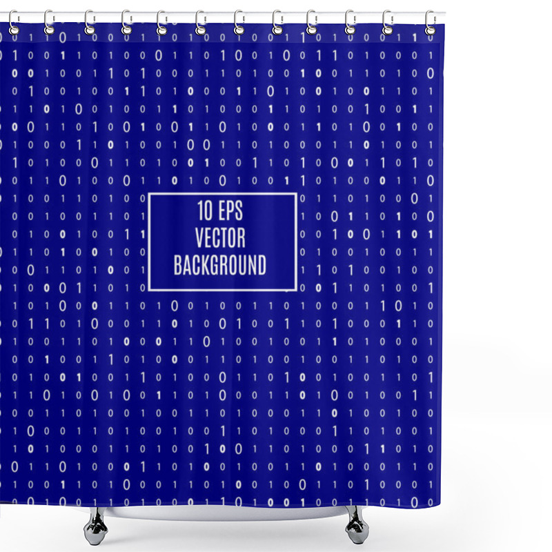 Personality  Abstract Binary Code Technology Background. Shower Curtains