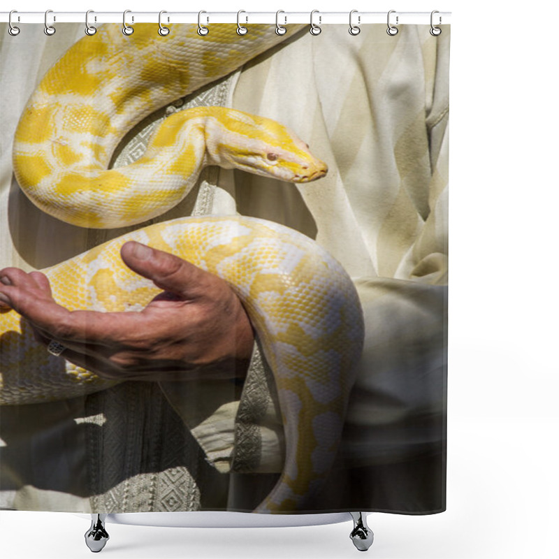 Personality  Beautiful Yellow Python Snake Shower Curtains