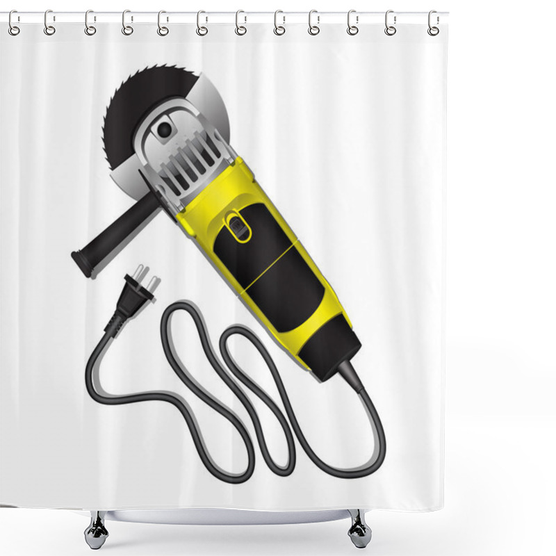 Personality  Vector Electric Grinder .Eps10 Shower Curtains