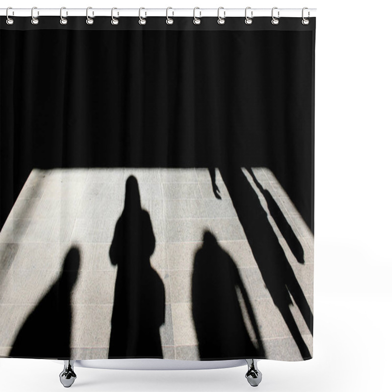 Personality  A Silhouette Of A Man And Woman With A Glass Of Wine Shower Curtains