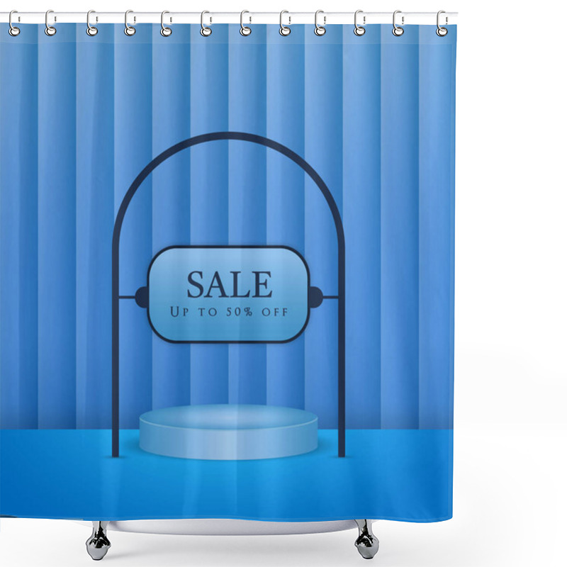 Personality  Blue Gradient Product  Display Design Shower Curtains