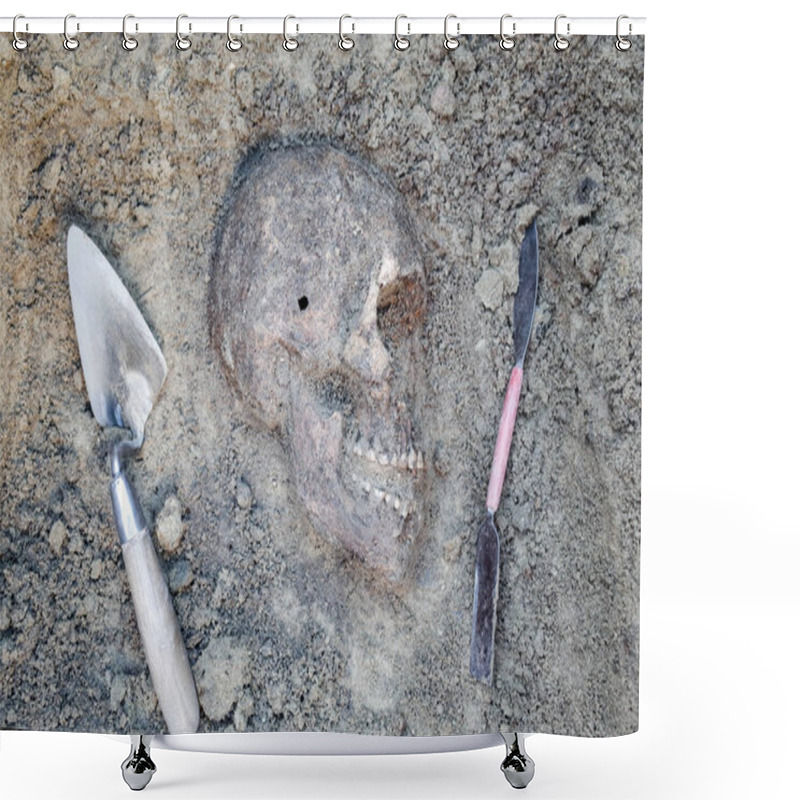 Personality  Archaeological Excavation With Skeletons Shower Curtains