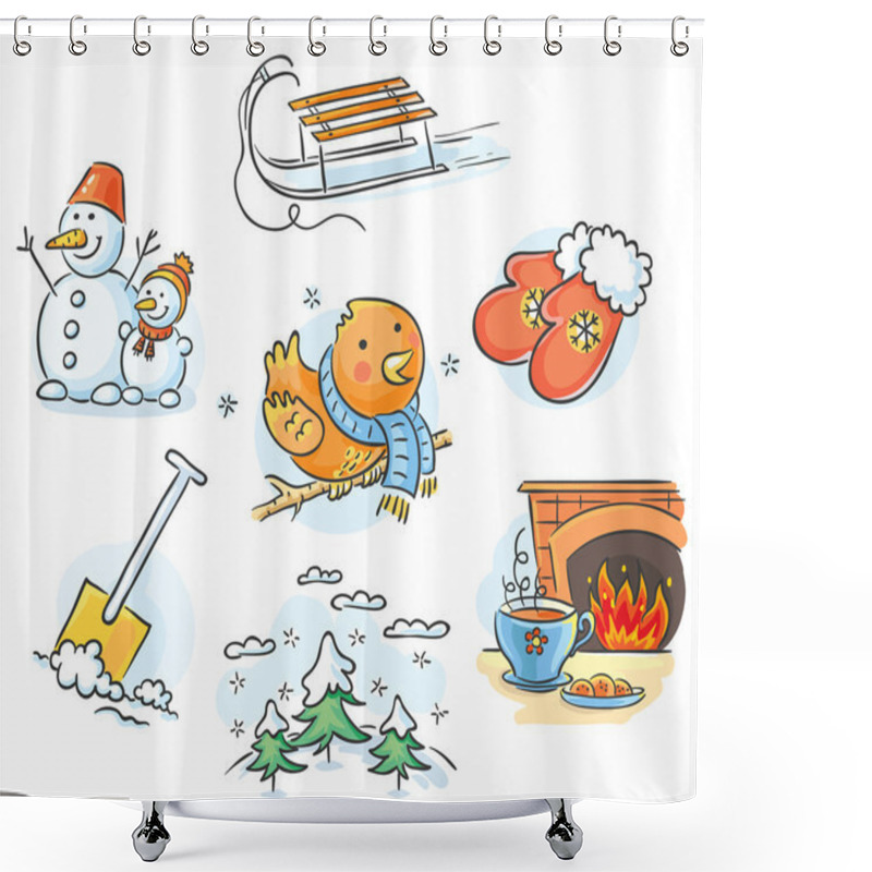 Personality  Winter Set Shower Curtains