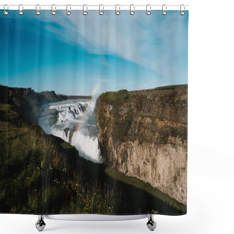 Personality  Waterfall And Rainbow Shower Curtains