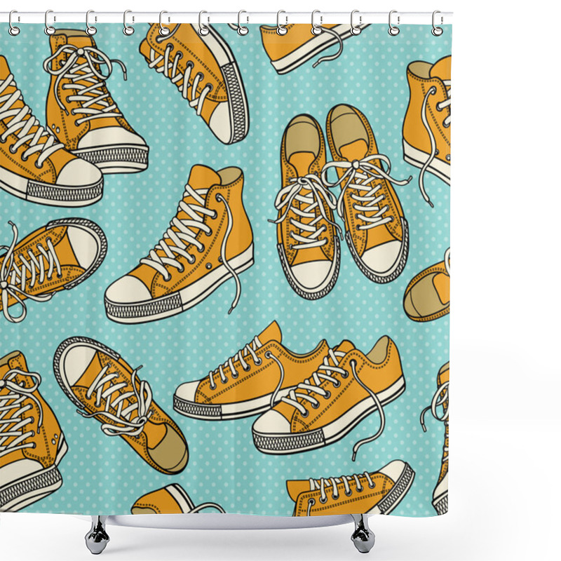 Personality  Men's Sneakers Shower Curtains