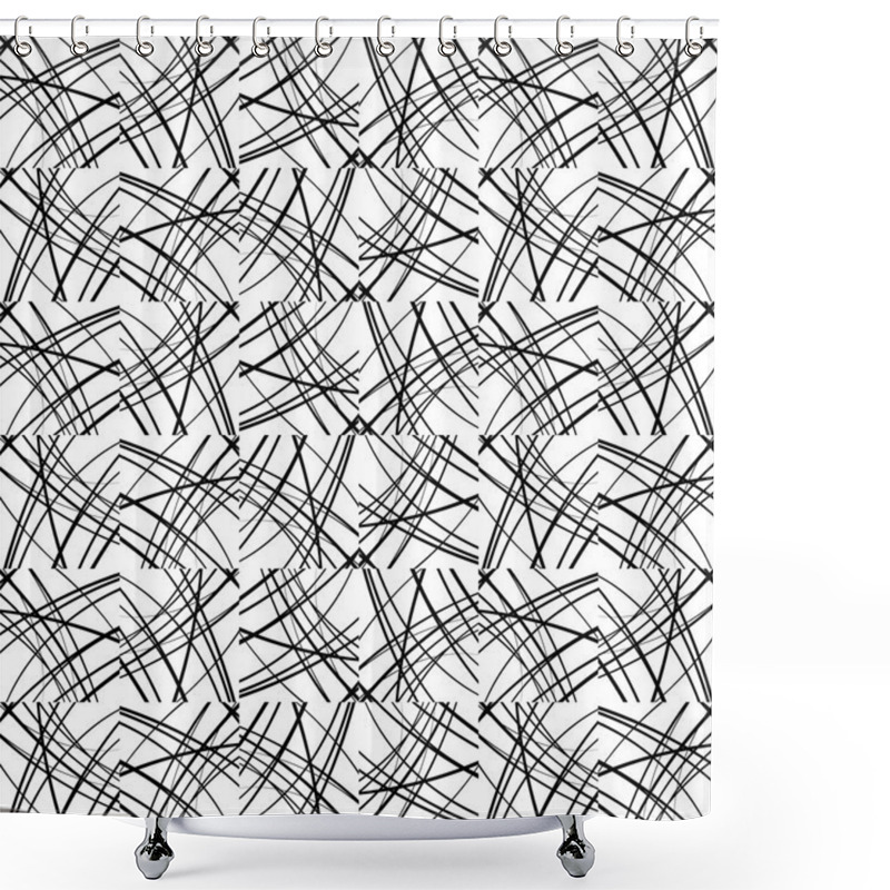 Personality  Wavy Lines Repeatable Pattern. Shower Curtains