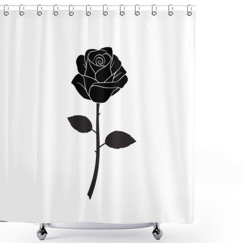 Personality  Rose Flower Shower Curtains