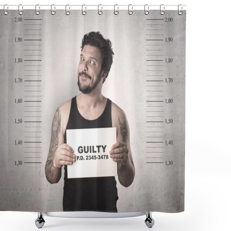 Personality  Caught Offender Man Shower Curtains