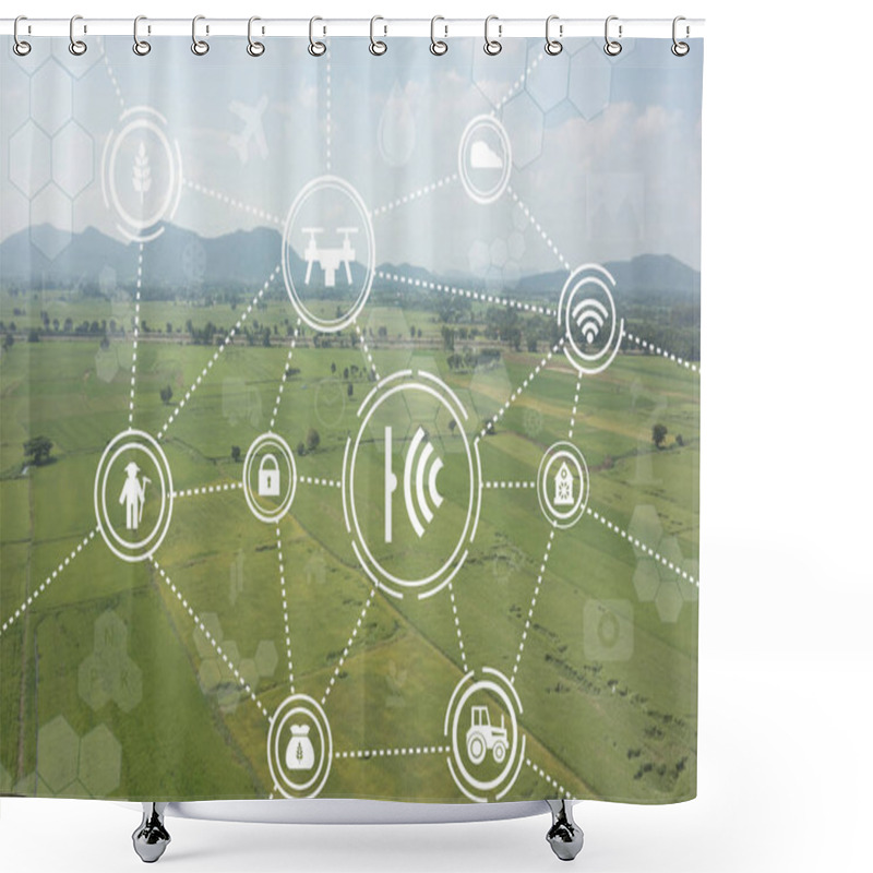 Personality  Internet Of Things Industrial Agriculture,smart Farming Concepts Shower Curtains