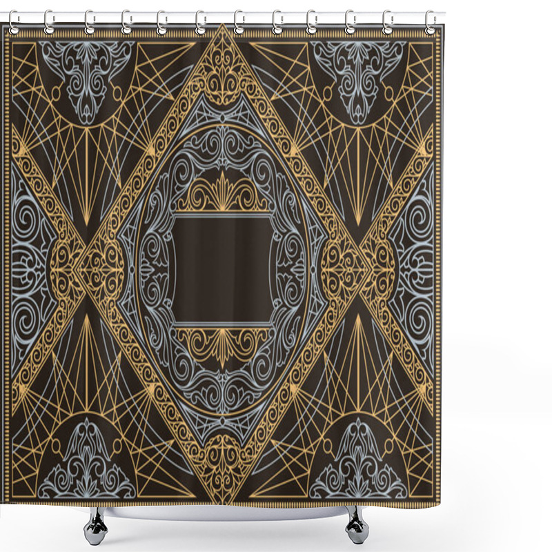 Personality  Decorative Ornate Retro Design Card Shower Curtains