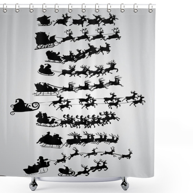 Personality  Santa Claus Shower Curtains